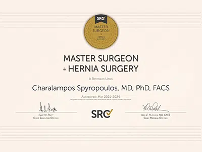 πιστοποιημένος χειρουργός κηλών